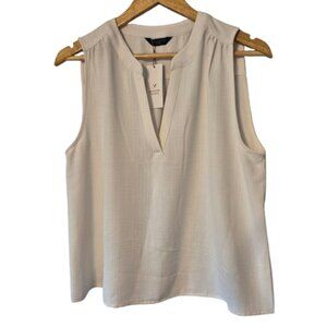 NWT Denver Hayes Cream  Sleeveless Top Size Medium